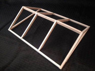 An assembled roof structure.