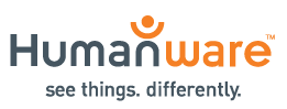 Humanware logo. see things. differently.