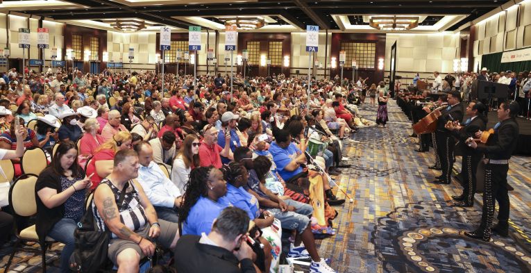 Members gather for opening session